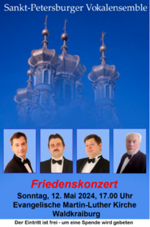 Friedenskonzert "Sankt-Petersburger-Vokalensemble"